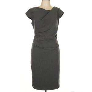 WHBM gray drape neck dress